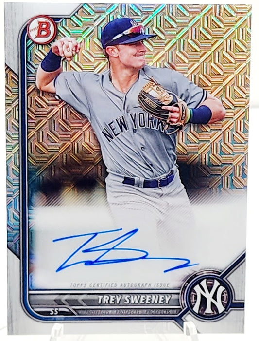 2022 Bowman Chrome Trey Sweeney #BCMA-TS Mega Mojo Refractor Auto Card