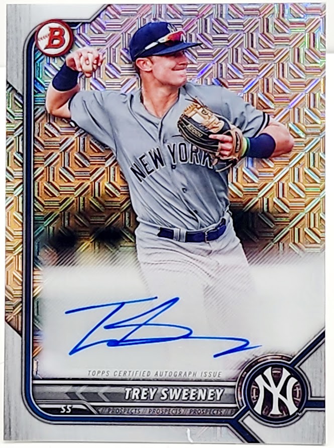 2022 Bowman Chrome Trey Sweeney #BCMA-TS Mega Mojo Refractor Auto Card