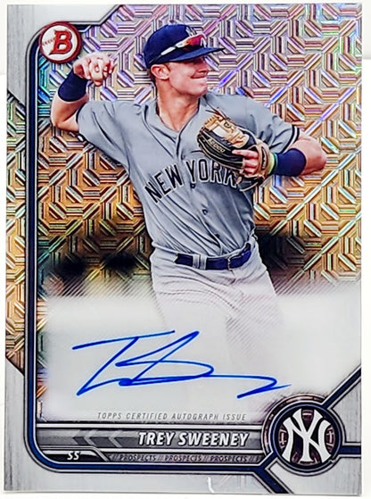 2022 Bowman Chrome Trey Sweeney #BCMA-TS Mega Mojo Refractor Auto Card