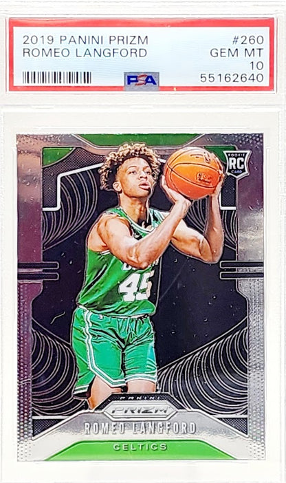 2019-20 Panini Prizm Romeo Langford #260 RC PSA 10 Gem Mint