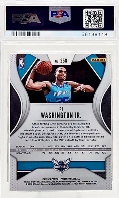 2019-20 Prizm PJ Washington Jr Rookie RC #258 PSA 9 Hornets