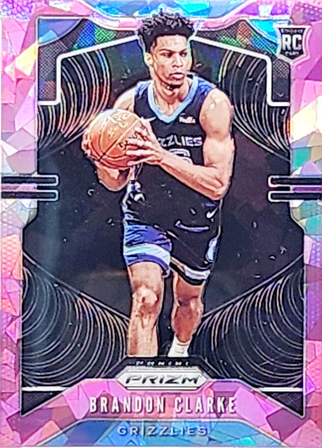 2019-20 Panini Prizm Brandon Clarke Rookie Pink Cracked Ice RC #266 Grizzlies PSA 9