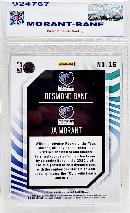 2020-21 Illusions Ja Morant/Desmond Bane Rookie Reflections - Grizzlies #16 Parish 9 Mint