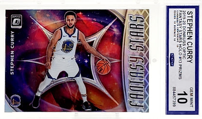 2019 Donruss Optic Fantasy Stars #13 Stephen Curry Warriors CCG 10 Gem Mint