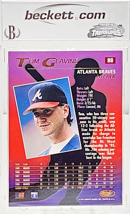 1994 Sportflics 2000 #80 Tom Glavine Atlanta Braves Holographic Card BCCG 10 Gem Mint