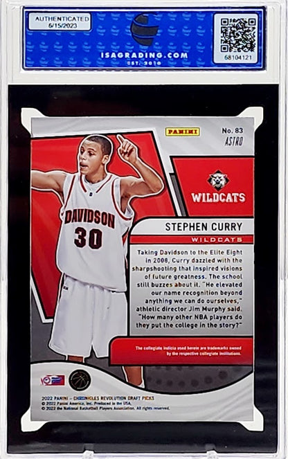 2022 Panini Chronicles Revolution Draft Picks STEPHEN CURRY #83 - Warriors ISA 10 Gem Mint