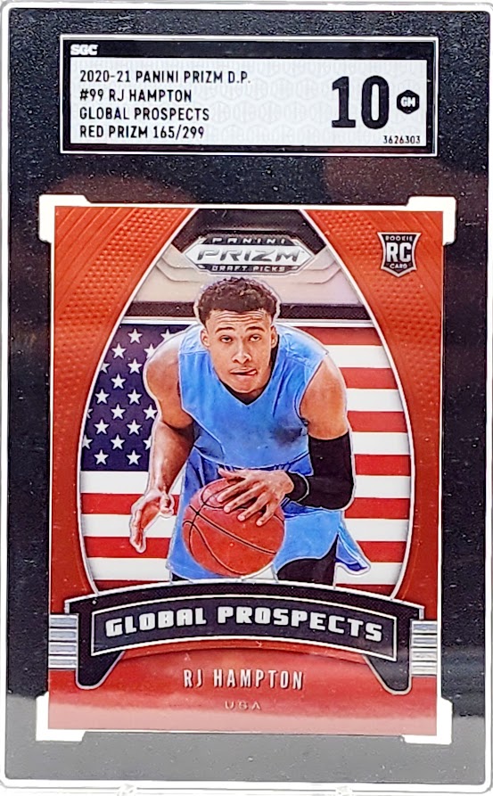 RJ Hampton [Red Prizm] #99 2020 Panini Prizm Draft Picks /299 SGC 10 GEM Mint