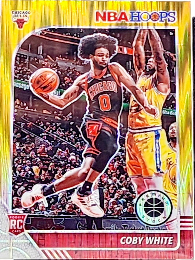 2019-20 NBA Hoops Premium Stock Gold Flash Prizm /10 Coby White SGC 10