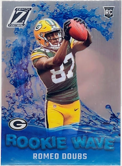 2022 Zenith NFL Romeo Doubs RC Rookie Wave Prizm #RW-RD Green Bay Packers Parish 9 Mint