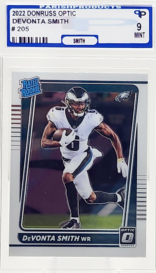 2021 Donruss Optic DeVonta Smith RC Philadelphia Eagles Rookie Parish 9 Mint