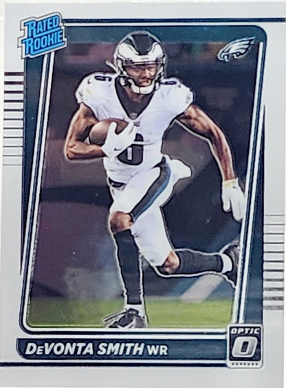 2021 Donruss Optic DeVonta Smith RC Philadelphia Eagles Rookie Parish 9 Mint