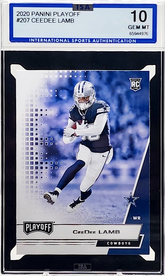 2020 Panini Playoff Ceedee Lamb #207 Rookie Card ISA 10 Gem Mint RC Cowboys