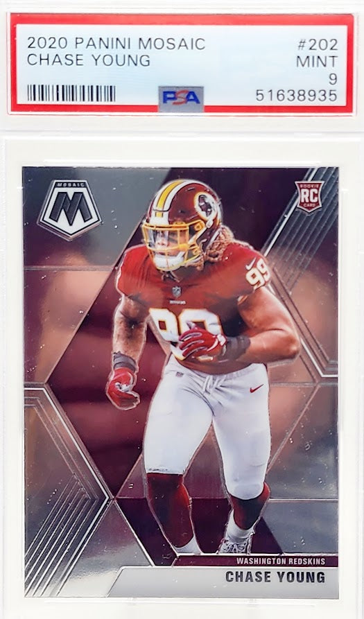 Chase Young 2020 Panini Mosaic Football #202 Rookie RC PSA 9