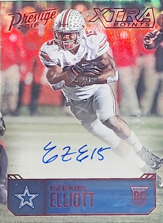 2016 Panini Prestige EZEKIEL ELLIOTT Rookie Auto XTRA POINTS #EE Cowboys SGC Auto 10 / 9 Mint