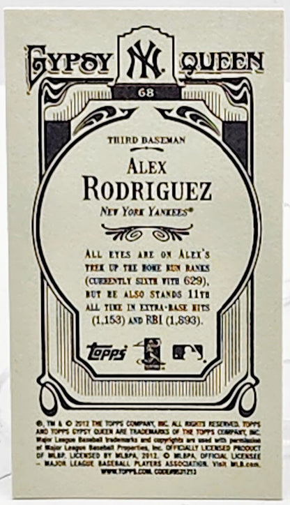 2012 Topps Gypsy Queen Mini # 68 Alex Rodriguez New York Yankees