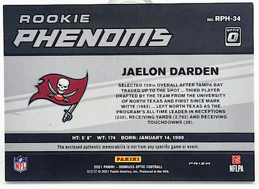 2021 DONRUSS OPTIC JAELON DARDEN ROOKIE PHENOMS RELIC/PATCH RED PRIZM #RPH-34 NM