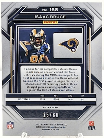 2022 Prizm #168 Isaac Bruce Orange Wave 15/60 Rams