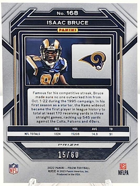 2022 Prizm #168 Isaac Bruce Orange Wave 15/60 Rams