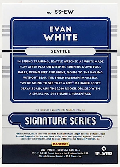 2021 Panini Donruss Signature Series EVAN WHITE #SS-EW Seattle Mariners