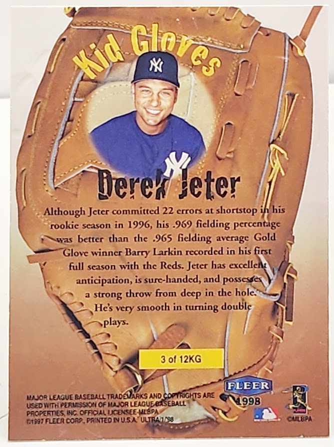 1998 Ultra Kid Gloves Derek Jeter #3KG HOF