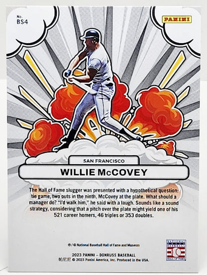 2023 Donruss Bomb Squad #BS-4 Willie McCovey Blue #109/249