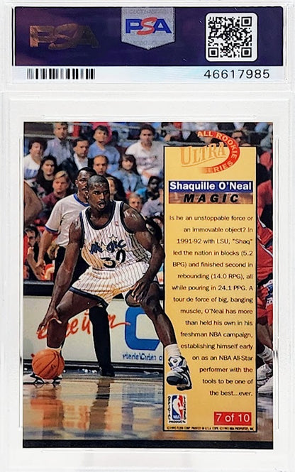 1992 ULTRA ALL-ROOKIES SHAQUILLE O'NEAL #7 PSA GEM 10