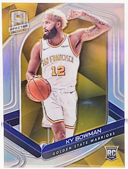 2019-20 SPECTRA GOLD PRIZM RC ROOKIE KY BOWMAN #106 PSA 9 Mint GOLDEN STATE WARRIORS