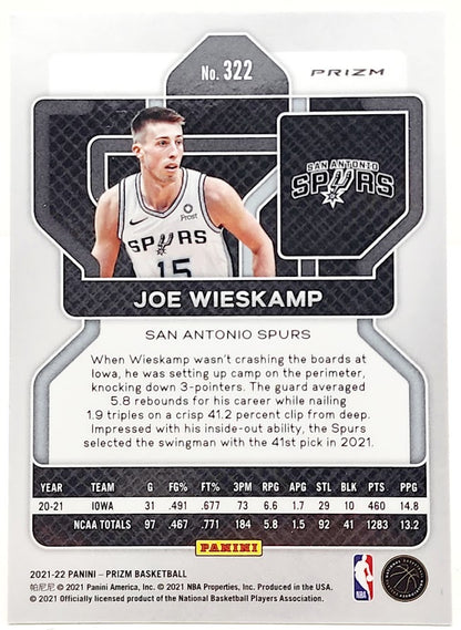 2021-2022 Panini Prizm Pulsar Joe Wieskamp #322 San Antonio Spurs
