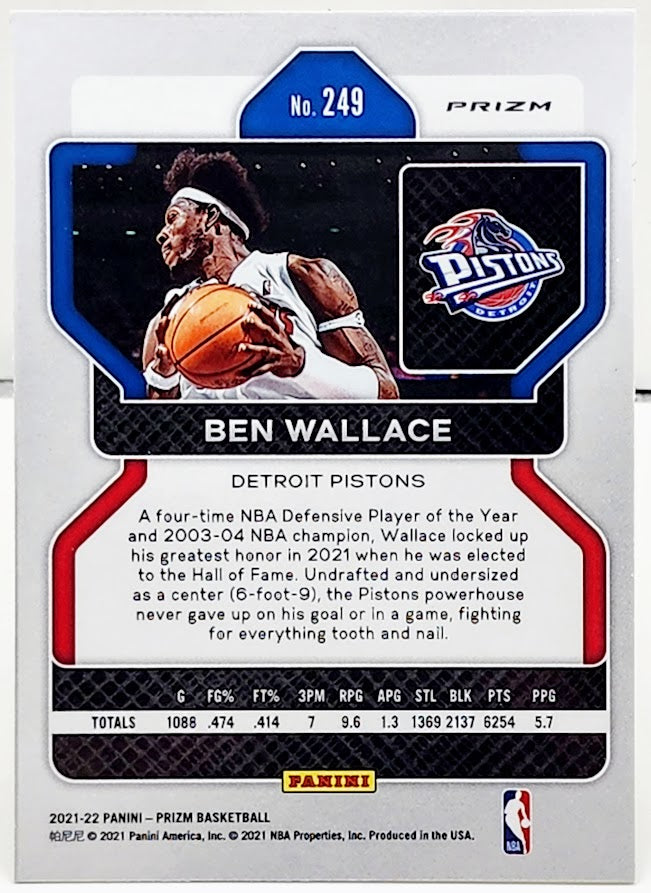 2021-2022 Panini Prizm Pulsar Ben Wallace #249 Detroit Pistons