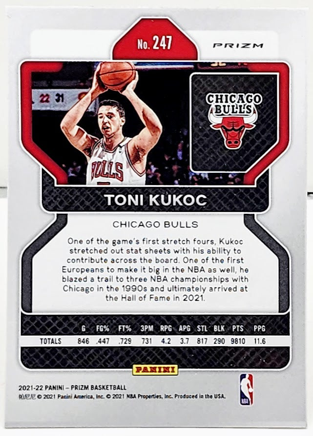 2021-2022 Panini Prizm Pulsar Toni Kukoc #247 Chicago Bulls