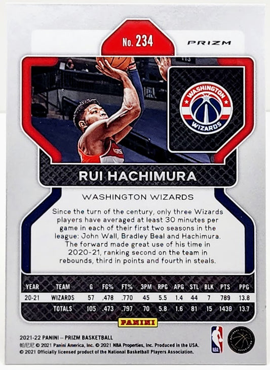 2021-2022 Panini Prizm Pulsar Rui Hachimura #234 Washington Wizards