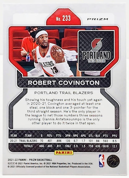 2021-2022 Panini Prizm Pulsar Robert Covington #233 Portland Trail Blazers