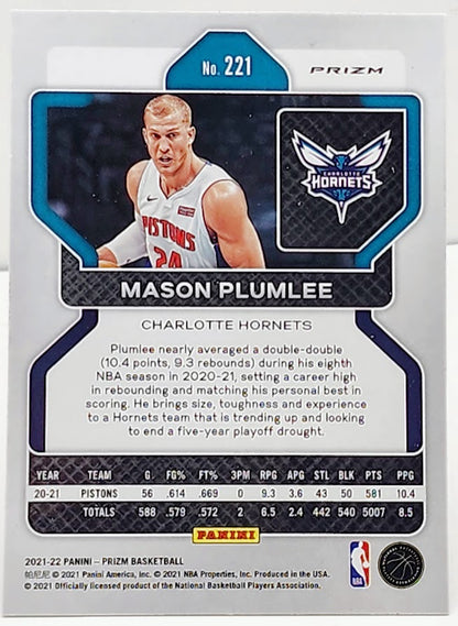 2021-2022 Panini Prizm Pulsar Mason Plumlee #221 Charlotte Hornets