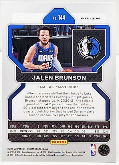 2021-2022 Panini Prizm Pulsar Jalen Brunson #144 Dallas Mavericks