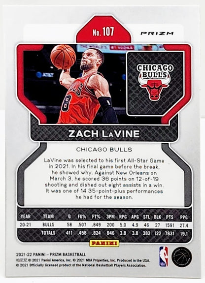 2021-2022 Panini Prizm Pulsar Zach LaVine #107 Chicago Bulls