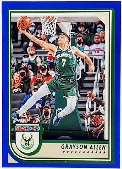 2022-23 Panini NBA Hoops Grayson Allen Blue Parallel #47 Milwaukee Bucks
