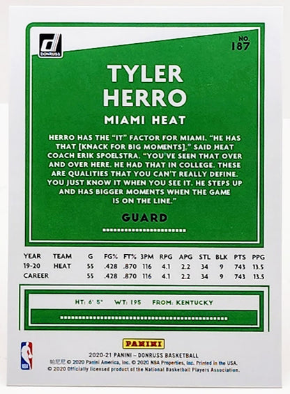 2020-21 Panini Donruss Tyler Herro #187