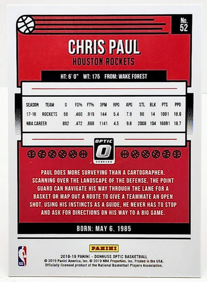 2018-19 Optic Chris Paul #52 Houston Rockets