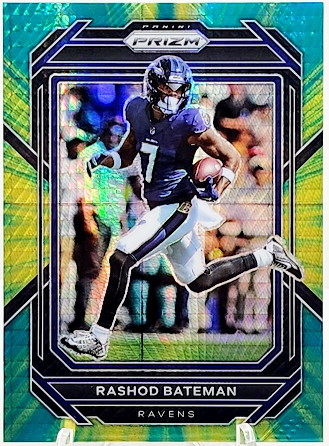 2022 Panini Prizm Football RASHOD BATEMAN #21 Green Hype Prizm #/175 RAVENS