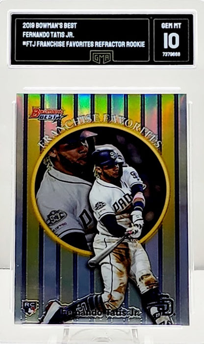 2019 Bowman's Best Fernando Tatis Jr Rookie Refractor #99FF-FTJ GMA 10 GEM Mint