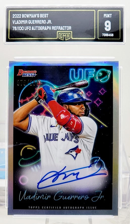 2022 Bowman's Best - UFOA-VG Vladimir Guerrero Jr. UFO Auto #78/100 GMA 9 Mint