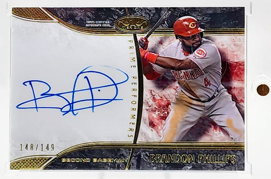2016 Topps Tier One Prime Performers Auto /149 Brandon Phillips #PP-BP Auto