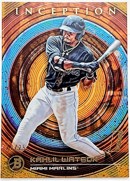 2022 Bowman Inception #16 Orange Kahlil Watson RC 20/25 MARLINS