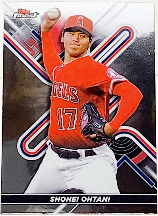 Shohei Ohitani Refractor - 2022 Topps Finest Baseball #28 LA Angels
