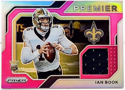 2021 Panini NFL Ian Book Pink Prizm Premier Patch RC No.PJ-20 Saints