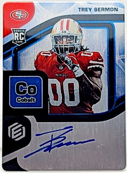 2021 Panini Elements RPS Steel Signatures COBALT # 147 Trey Sermon 49ers AUTO 12/27