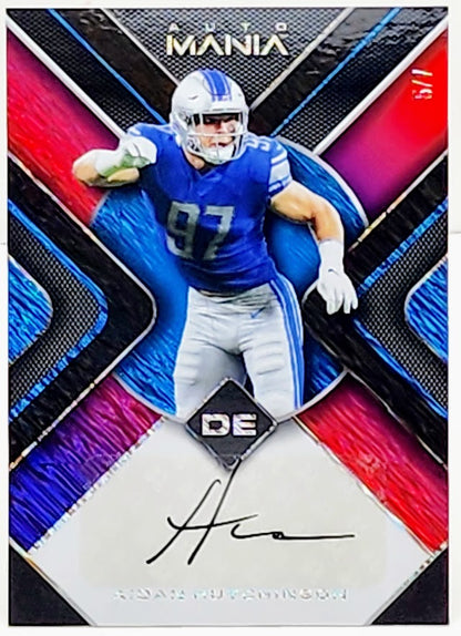 2022 Wild Card Auto Mania Aidan Hutchinson Rookie RC Auto 5/7 MINT - Lions