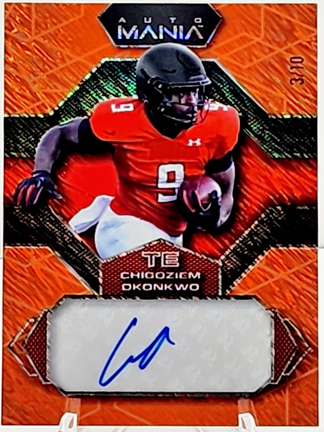 2022 Wild Card Auto Mania Orange #AM-H42 Chigoziem Okonkwo Rookie Auto 3/10