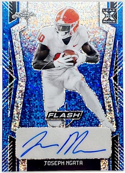 2022 Leaf Flash Blue Metalized Sparkles /25 Joseph Ngata #BA-JN1 Auto