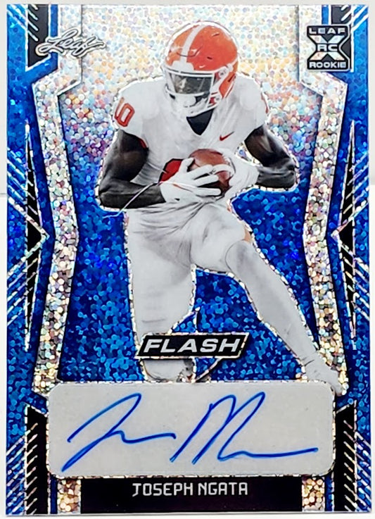 2022 Leaf Flash Blue Metalized Sparkles /25 Joseph Ngata #BA-JN1 Auto